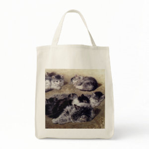 Vintage Ronner Study Painting of Cats Tote bag