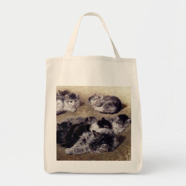 Vintage Ronner Study Painting of Cats Tote Bag (Front)