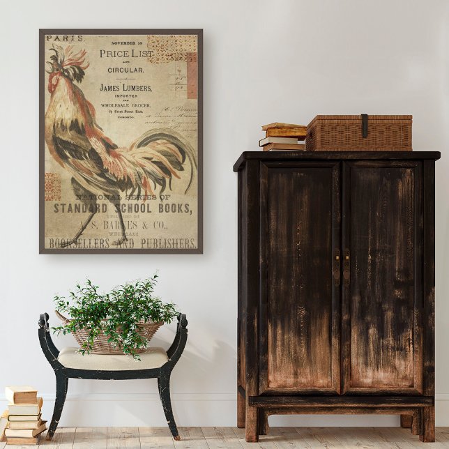 Vintage Rooster and Ephemera Decoupage Tissue Paper (Creator Uploaded)