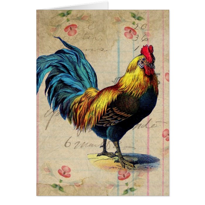 Vintage Rooster, Birthday Cards