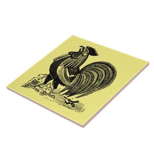 Vintage Rooster by José Guadalupe Posada Ceramic Tile Zazzle Vintage Rooster by José Guadalupe Posada Ceramic Tile Zazzle