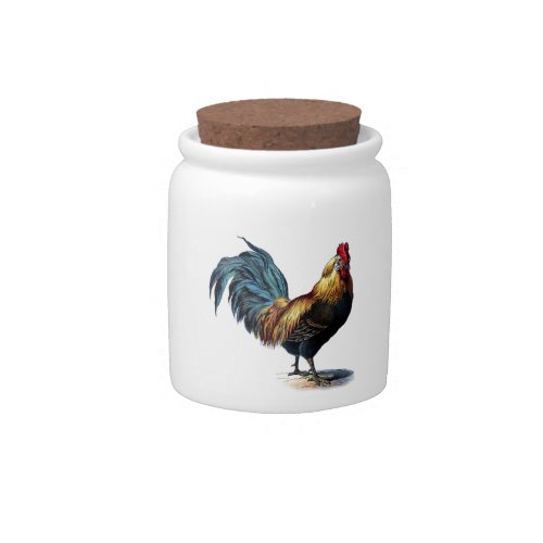 Vintage Rooster Candy Jar