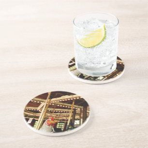Vintage Rooster Carousel Coaster