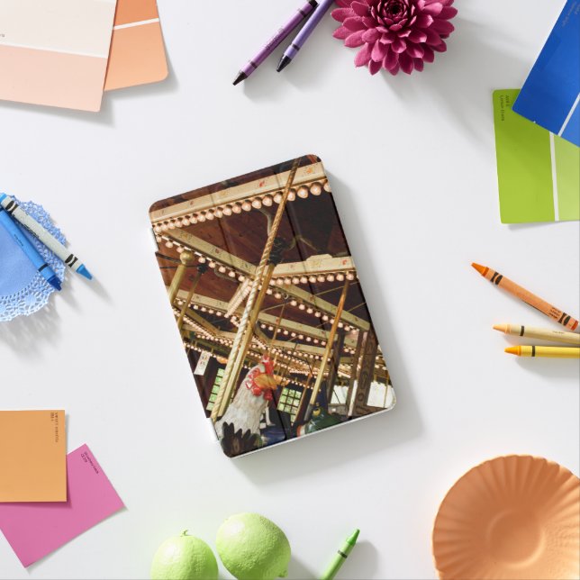 Vintage Rooster Carousel  iPad Mini Cover (In Situ)