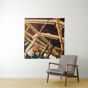 Vintage Rooster Carousel Tapestry