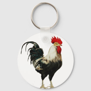 Vintage Rooster Chicken Customize Animal best Keychain
