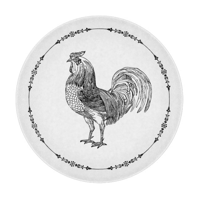 Vintage Rooster Cutting Board (Front)