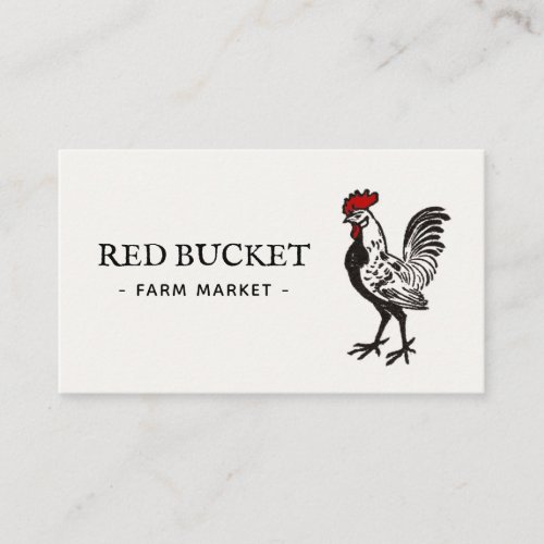 Vintage Rooster Farm Business Card