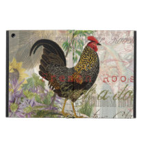 Vintage Rooster French Collage Case For iPad Air