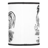 Vintage rooster illustration lamp shade (Back)