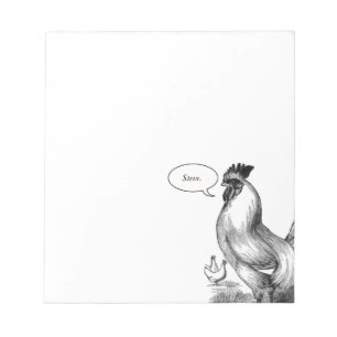 Vintage rooster illustration notepad