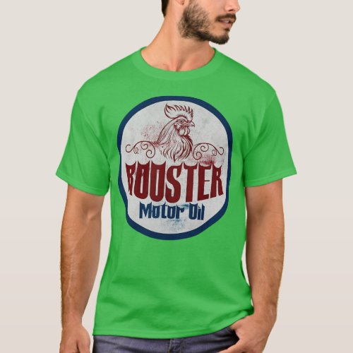 Vintage Rooster Motor Oil T_Shirt