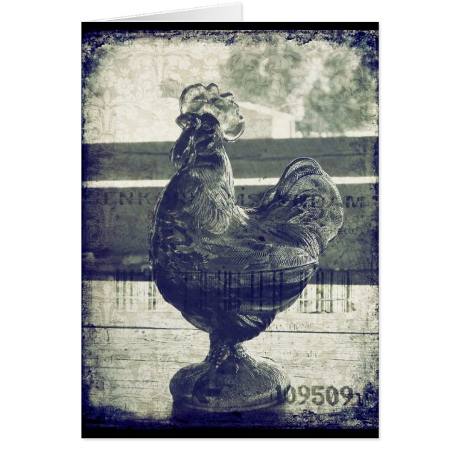 Vintage Rooster of Glass Cards (Front)