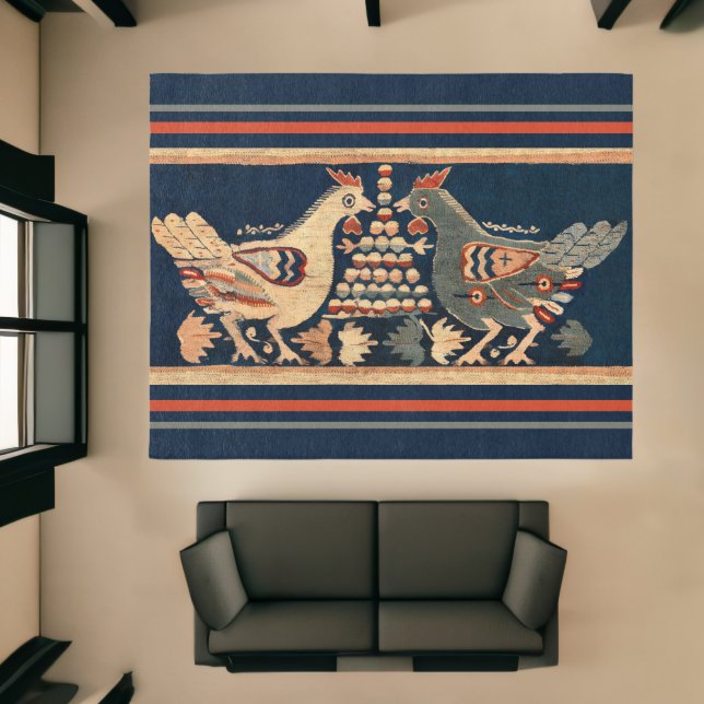 Vintage Rooster Rug for Kitchen - Chicken Rug (Insitu (Indoor 1))