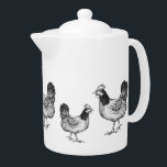 Vintage Rooster Teapot<br><div class="desc">This is a sketch I did of a rooster. Roosters and hens are a part of our daily life here in the Karoo, you've got to watch out for these common pedestrians. And like Mick Jagger, If you can't beat 'em, join 'em — do the rooster!</div>