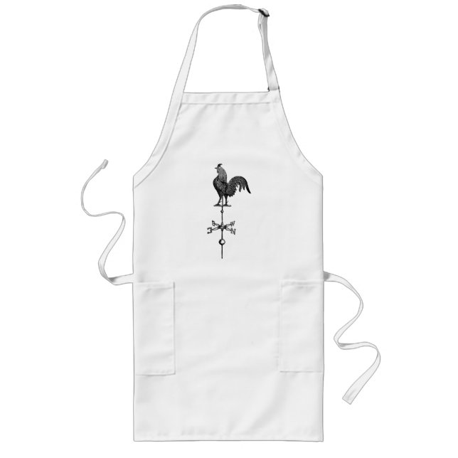 Vintage Rooster Weather Vane Long Apron (Front)