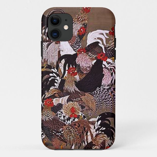 Vintage Roosters Art Case-Mate iPhone Case (Back)