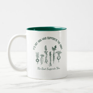 Vintage Root Vegetable Two-Tone Coffee Mug