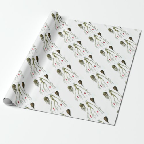 Vintage Root Vegetables Botanical Print Wrapping Paper