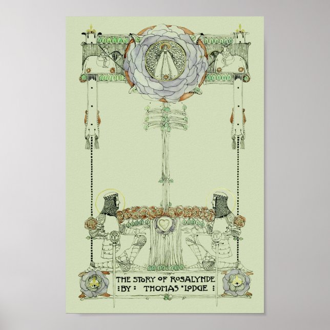 Vintage Rosalynde Cover Art by Jessie Marion King Poster (Front)