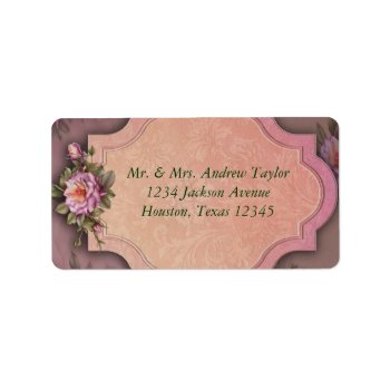 Vintage Rose Address Labels by decembermorning at Zazzle