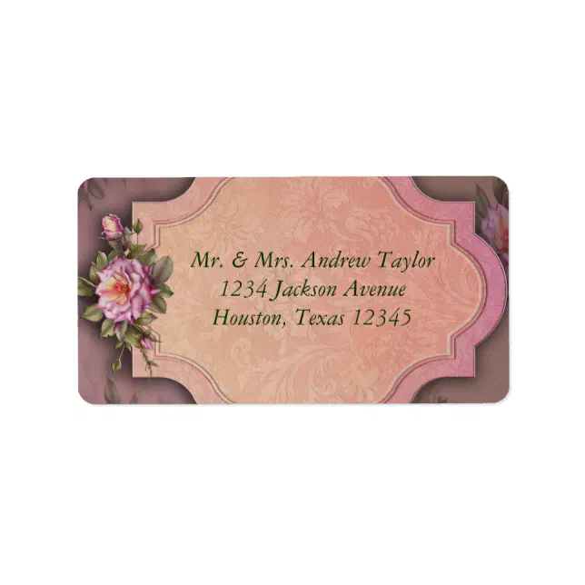 Vintage Rose Address Labels | Zazzle