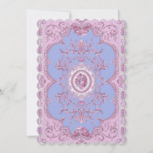 Vintage Rose and Pink Elegant Thank You Card