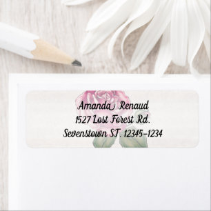 Vintage Rose and Vellum Address Label