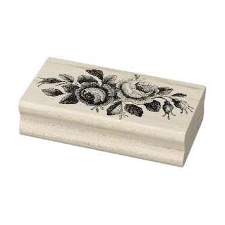 Vintage Rose Antique Rubber Stamp