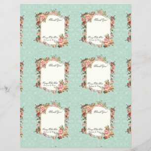 Vintage Rose Baroque Elegant Thank You Notes Flyer