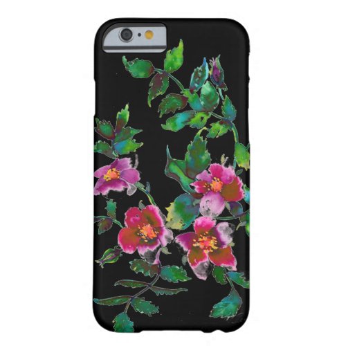 Vintage Rose _ black Barely There iPhone 6 Case