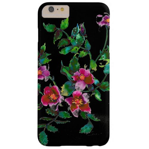 Vintage Rose _ black Barely There iPhone 6 Plus Case
