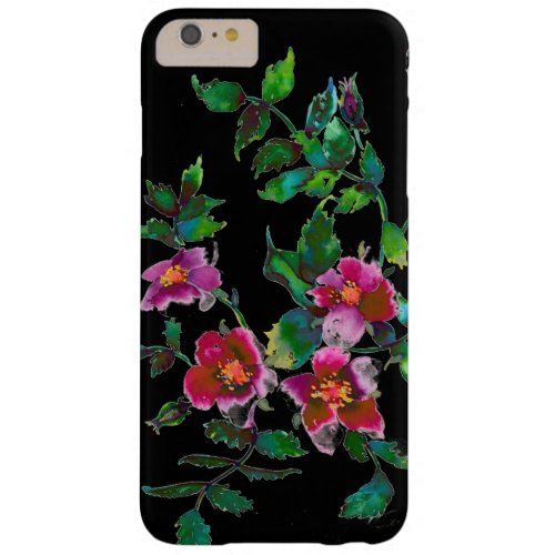 Vintage Rose _ black Barely There iPhone 6 Plus Case