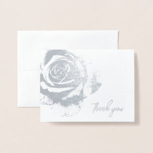 Vintage Rose Blank All Occasion Floral Foil Card
