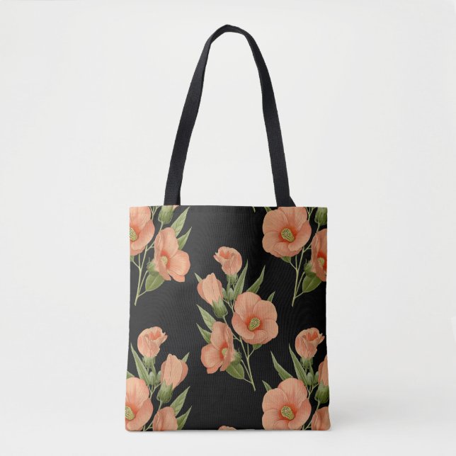 Vintage Rose Botanical Tote Bag (Front)