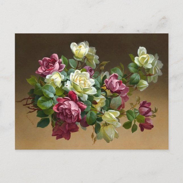 Vintage Rose Bouquet Postcard (Front)