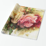 Vintage Rose Bouquet Wrapping Paper at Zazzle