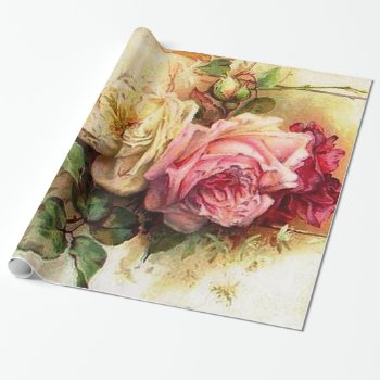 Vintage Rose Bouquet Wrapping Paper by Sara_Valor at Zazzle