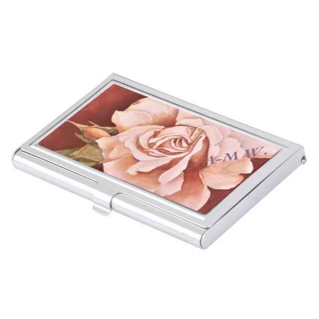VINTAGE ROSE  BUSINESS CARD CASE (Front)
