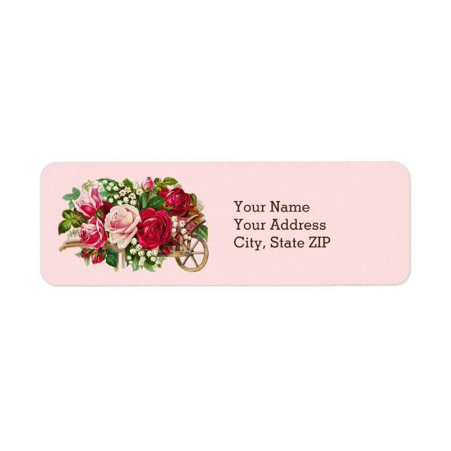 Vintage Rose Cart Label (Front)