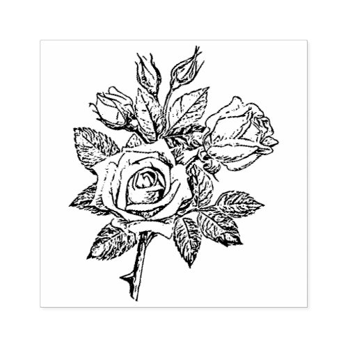 Vintage Rose Craft Stamp