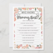 Vintage Rose Double Sided Baby Shower Game Invitation (Front)