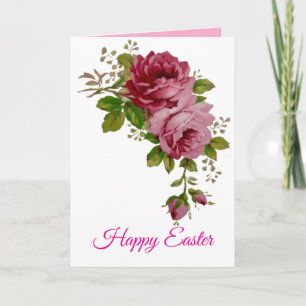 Vintage Rose Elegance Holiday Card