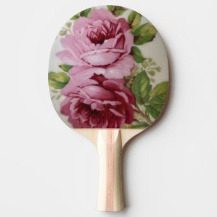 Vintage Rose Elegance Ping Pong Paddle