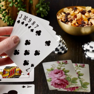Vintage Rose Elegance Poker Cards