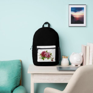 Vintage Rose Elegance  Printed Backpack