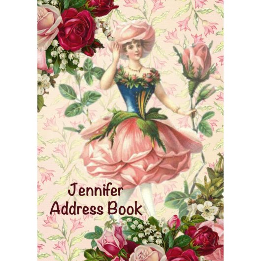 Vintage Rose Fairy Telephone Address Book (Front)