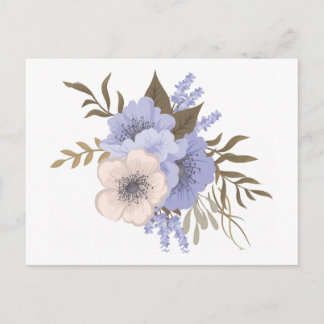 Vintage Rose Floral Art  | Retro Botanical Flowers Postcard