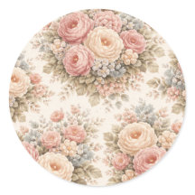 Vintage Rose Floral Pattern | Elegant Pastel