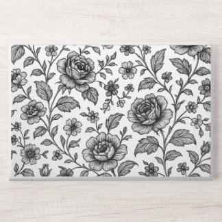 Vintage Rose Floral Pattern HP Laptop Skin